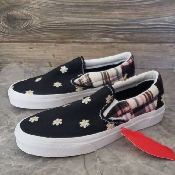 New Vans Classic Slip On Womens Sneakers Size 7 Patchwork Floral Boho Summer - Picture 6 of 9